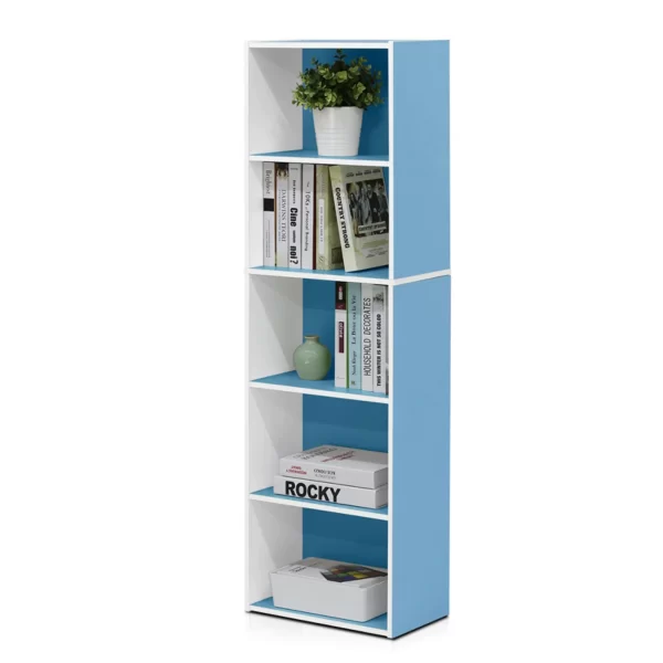 Furinno 5 Tier Reversible Open Shelf Bookcase - Image 4