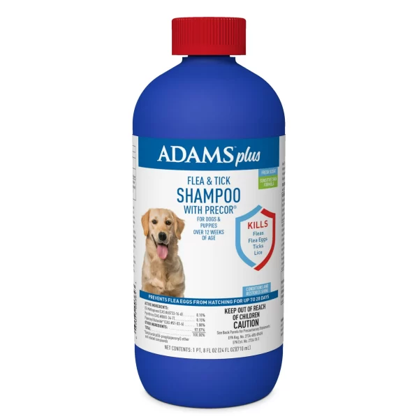 Adams Plus Flea & Tick Shampoo with Precor for Dogs & Puppies over 12 Weeks of Age | 24 oz - Image 2