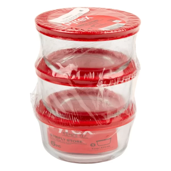 Pyrex Simply Store Round Glass Bakeware, 2 Cup, Set of 3 - Image 5