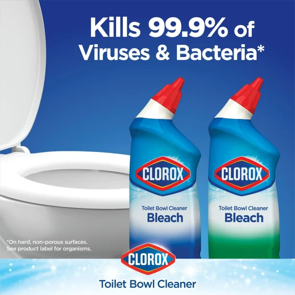 Clorox Toilet Bowl Cleaner w/Bleach, Rain Clean, 24 fl oz - Image 4