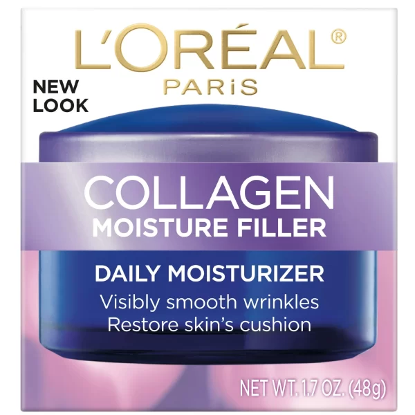 L'Oreal Paris Collagen Moisture Filler Facial Day Night Cream, Anti-Aging, 1.7 oz - Image 3