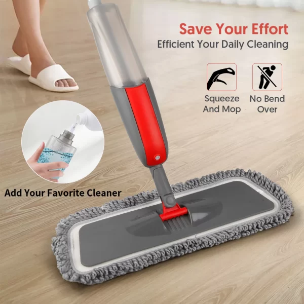 SUGARDAY Microfiber Spray Mops for Floor Cleaning Wet Dry Dust Hardwood Kitchen Floor Mop - Image 6